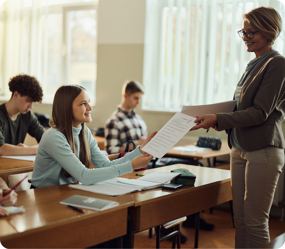 Classroom interaction between teacher and student